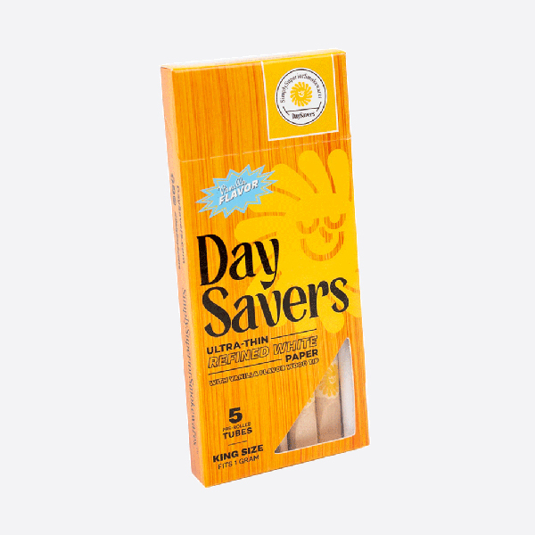 DaySavers Pre Rolled Tubes - Ultra-Thin Slow-Burning French-Milled Rolling Paper