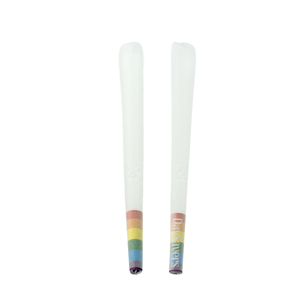 DaySavers 1 Gram King Size LGBTQ+ Pride Flag Pre Rolled Cones - Ultra-Thin Slow-Burning French-Milled Rolling Paper