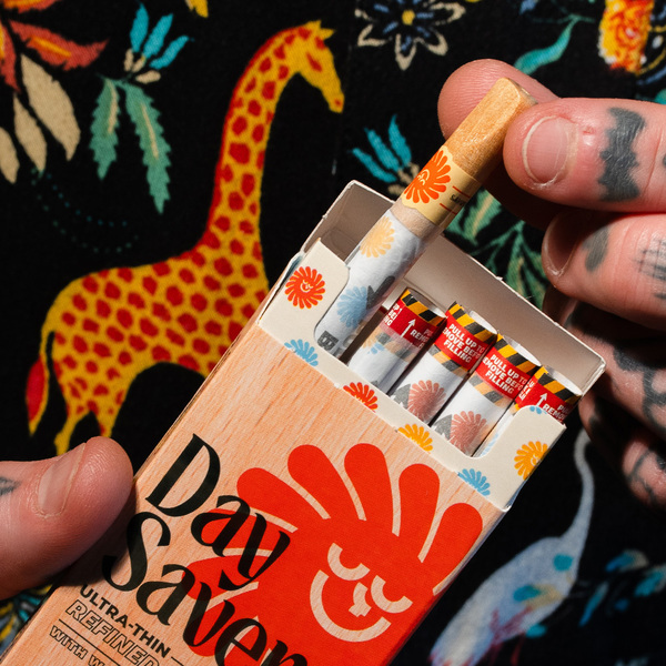 DaySavers 1 Gram King Size Pre Rolled Tubes with Natural Wood Filter Tips - Refined White [5 Tube Pack] - 1g