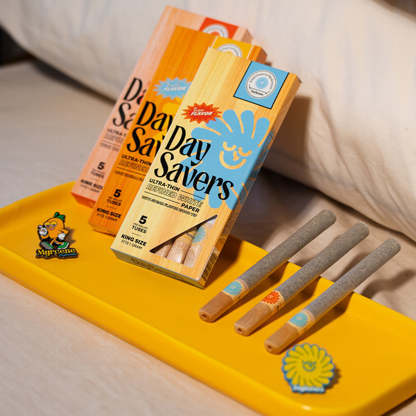 DaySavers 1 Gram King Size Pre Rolled Tubes with Sugar Flavor Wood Filter Tips - Premium Upgrade