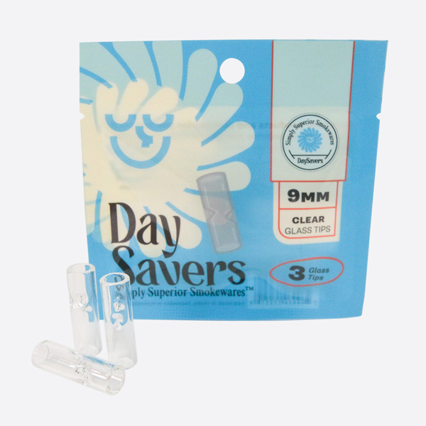 DaySavers 9mm Glass Filter Tips - Premium Filter Tip - Glass, Wood and Ceramic Options Available