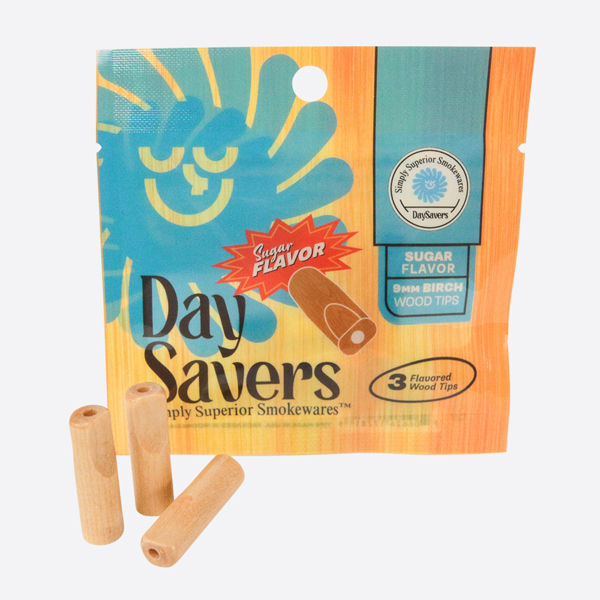 DaySavers 9mm Sugar Flavor Wood Filter Tips - Premium Filter Tip - Glass, Wood and Ceramic Options Available