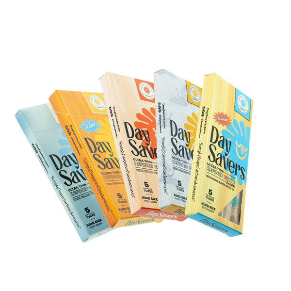 DaySavers Premium Smoking Tubes Bundle - Glass, Ceramic and Wood Joint Tips