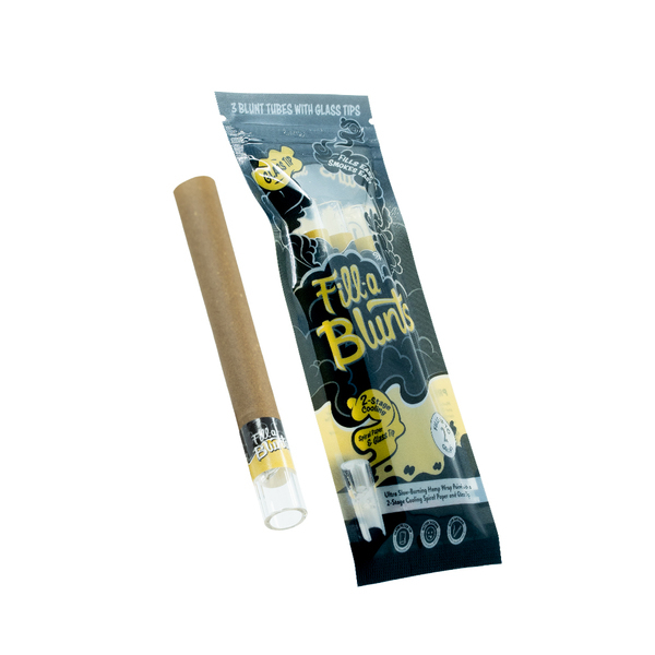 Fill-a Blunts 2 Gram Fatty Premium Blunt Tubes Bundle - Glass, Ceramic, Wood, and Spiral Tips - 18 2g Tubes! - Spiral Tips
