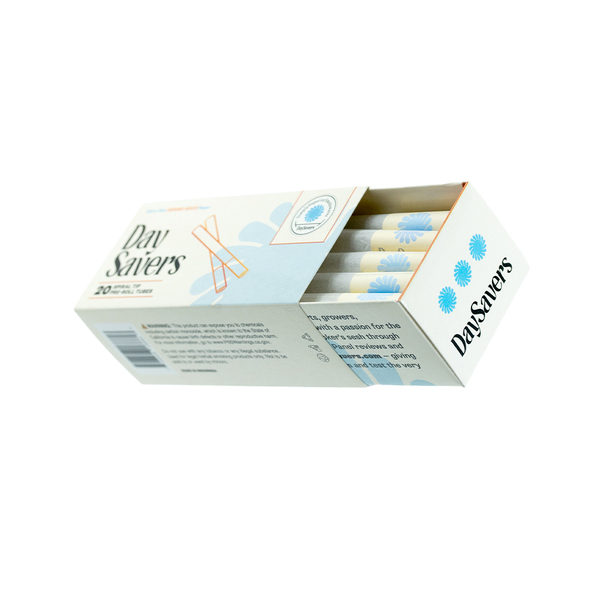 DaySavers Pre Rolled Tubes - Third-Party Tested for Heavy Metals, Pesticides and Microbials