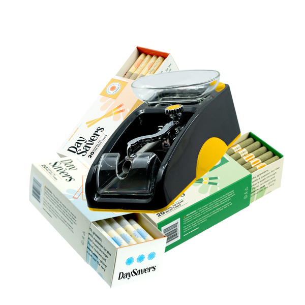 3columnbanner.jpg DaySavers Perfect Pack Machine and 60 Pre-Rolled Artisan Tubes Bundle