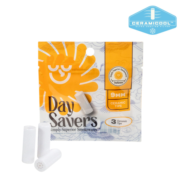 DaySavers 9mm Ceramic Filter Tips with Ceramicool technology [3 Pack - Tips Only]