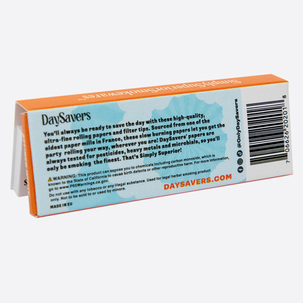 DaySavers 1 1/4 White Rolling Papers with Filter Tips - Filter Tips