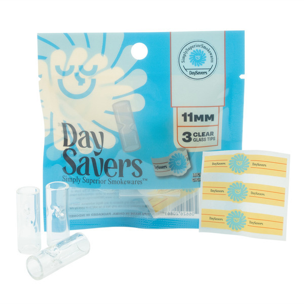 DaySavers 11mm Premium Tips Bundle (Wood, Glass, Ceramic) - Glass Filter Tips