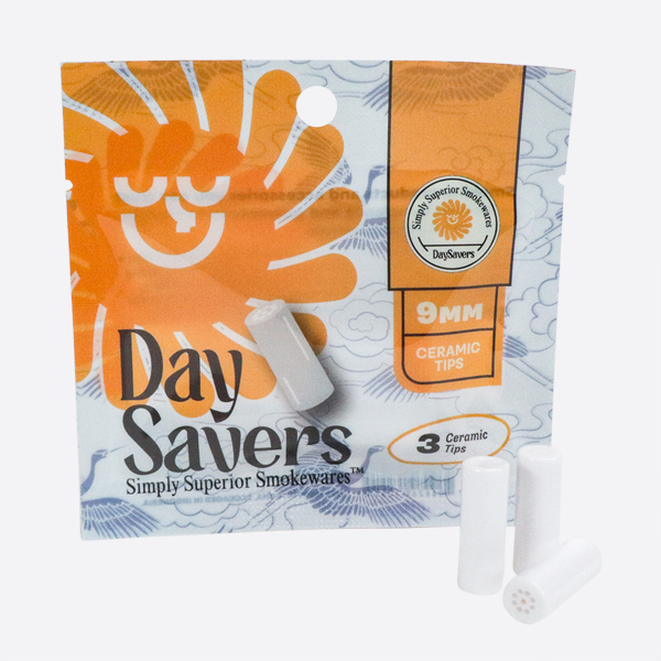 DaySavers 9mm Ceramic Filter Tips with Ceramicool technology [3 Pack - Tips Only]