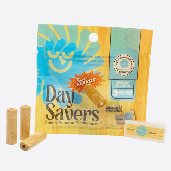 DaySavers Sugar Flavor Wood Filter Tips - Available in Glass, Wood, and Ceramic Filter Tip Styles