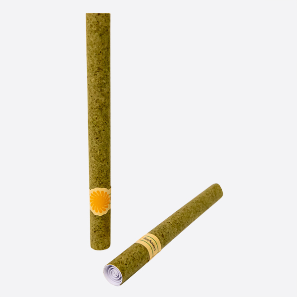 90mm Glass Mini Jar – Child Resistant Display Case - DaySavers Half Gram 1 1/4 Hybrid Green Hemp Blunt Wrap Artisan Pre Rolled Tubes with Spiral Filter Tips