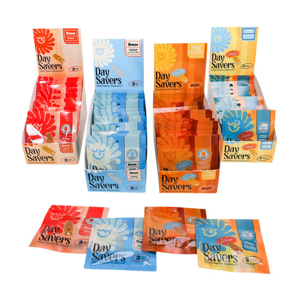 DaySavers 9mm Sugar Flavor Wood Filter Tips - Available in Glass, Wood, and Ceramic Filter Tip Styles