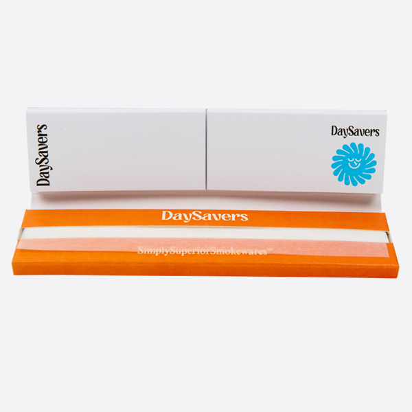 DaySavers King Size White Rolling Papers with Filter Tips - Third-Party Tested for Heavy Metals, Pesticides and Microbials