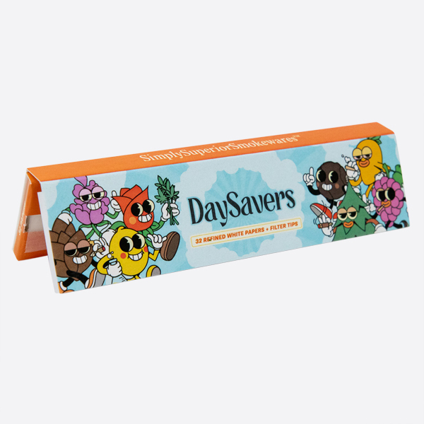 DaySavers King Size White Rolling Papers with Filter Tips [1 Pack - 32 Papers]