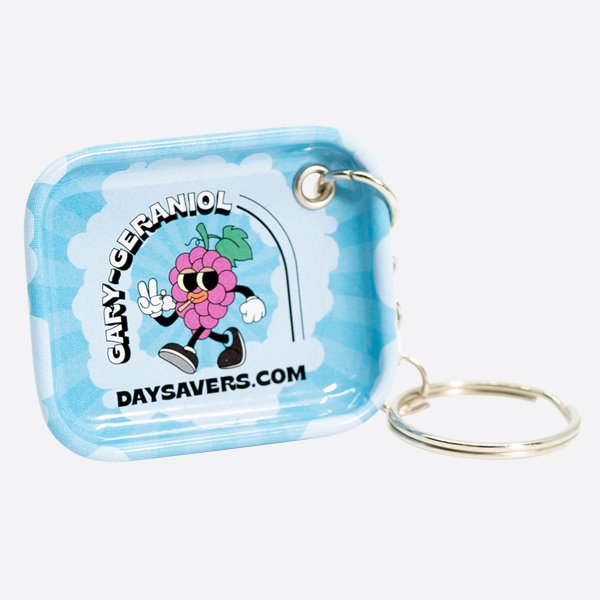 DaySavers Mini Rolling Tray Keychain - Geraniol Terp - Gary