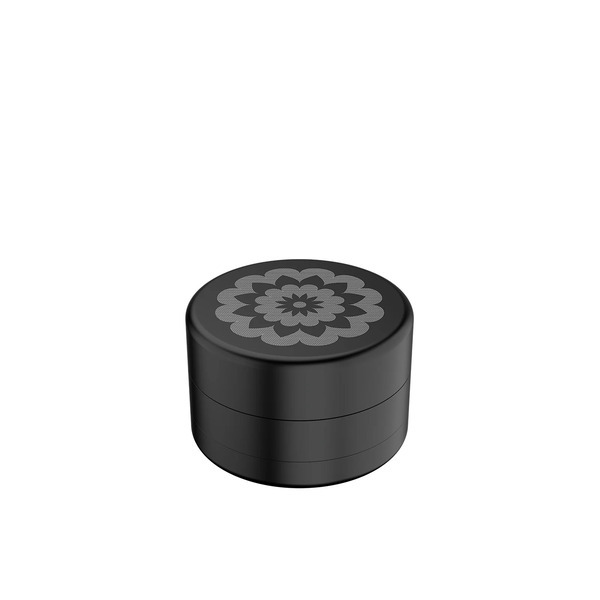 Flower Mill - 2.5 Inch Standard Weed Grinder Mill - Black - Easy to Clean Dishwasher-Safe Aluminum Components