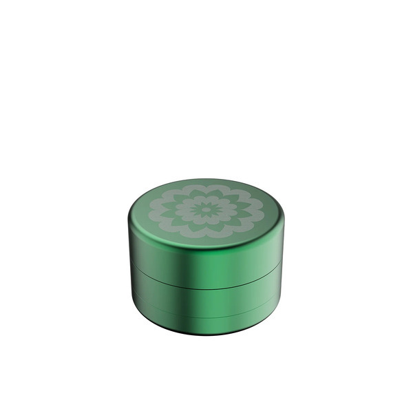 Flower Mill - 2.5 Inch Standard Weed Grinder Mill - Green - Easy to Clean Dishwasher-Safe Aluminum Components