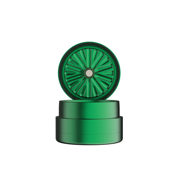 Flower Mill - 2 Inch Standard Weed Grinder Mill - Purple - Available in Multiple Colors Including Pink, Blue, Black and Gold