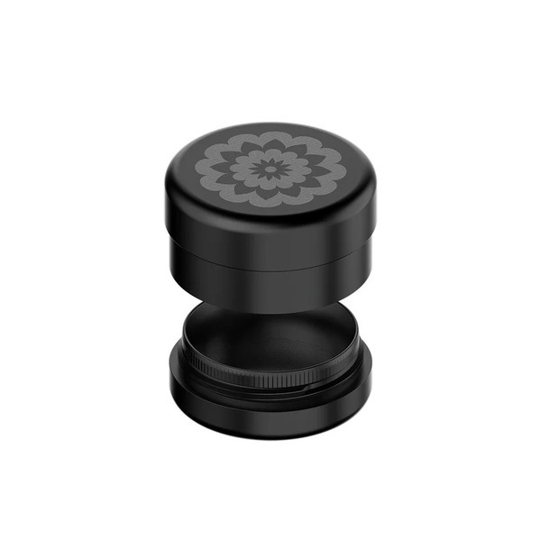 Flower Mill - 2.5 Inch Premium Aluminum Mill Weed Grinder - Kief Catcher Compartment Collects Fine Cannabis Pollen