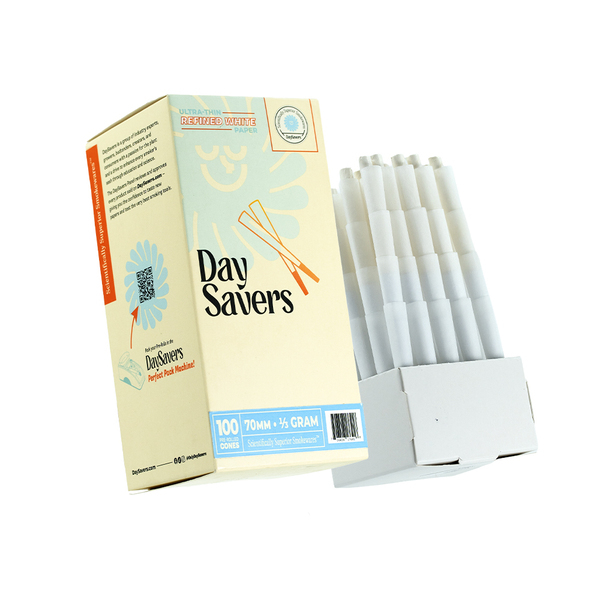 DaySavers Mini InchDogwalkerInch White Pre Rolled Cones [100 Cone Box] - .5g