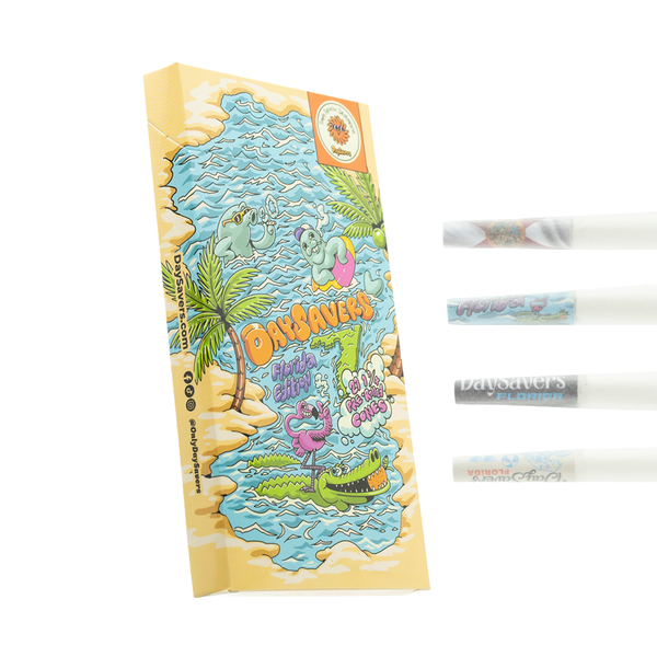 DaySavers 84mm/26mm Florida State Pre-Rolled Cones - Refined White [Pack of 21 Cones] - 1.25g