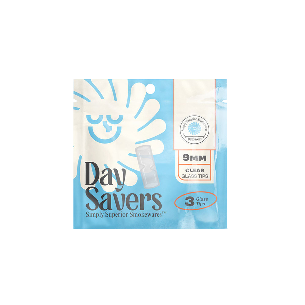 DaySavers 9mm Glass Filter Tips Pack of 3 - Tips Only