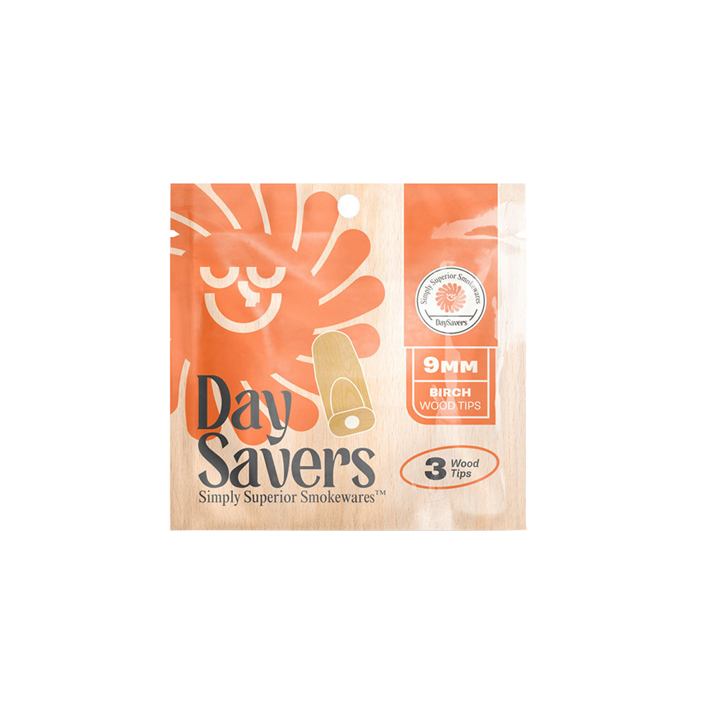 DaySavers 9mm Natural Wood Filter Tips [Pack of 3 - Tips Only]