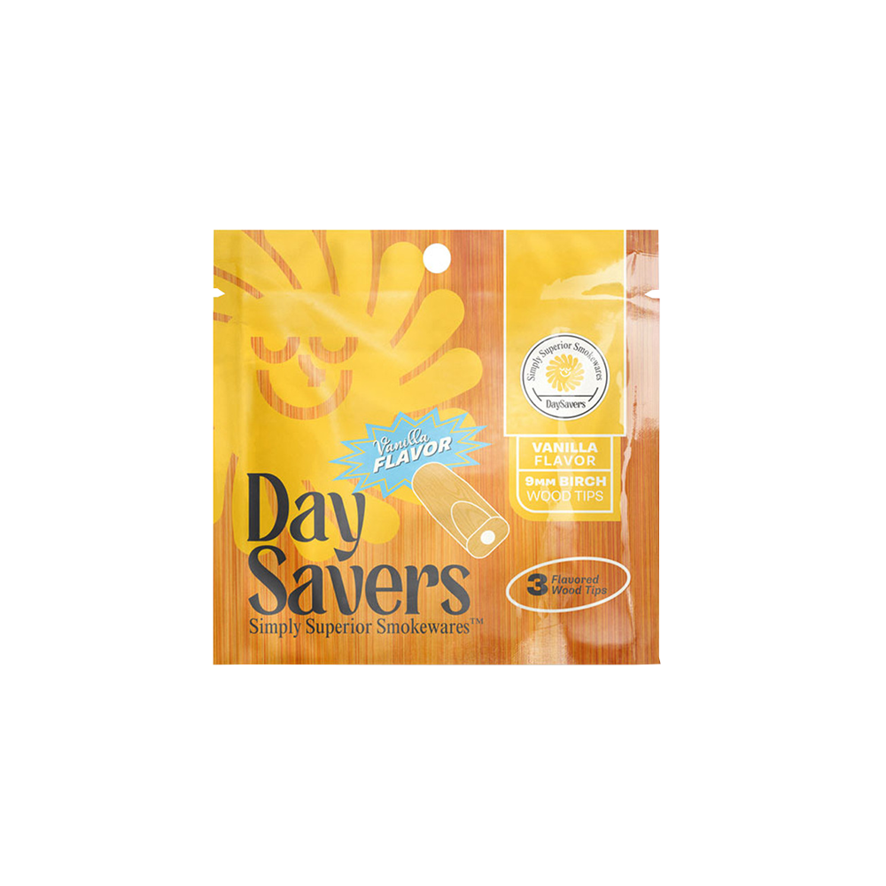 DaySavers 9mm Vanilla Flavor Wood Filter Tips [Pack of 3 - Tips Only]