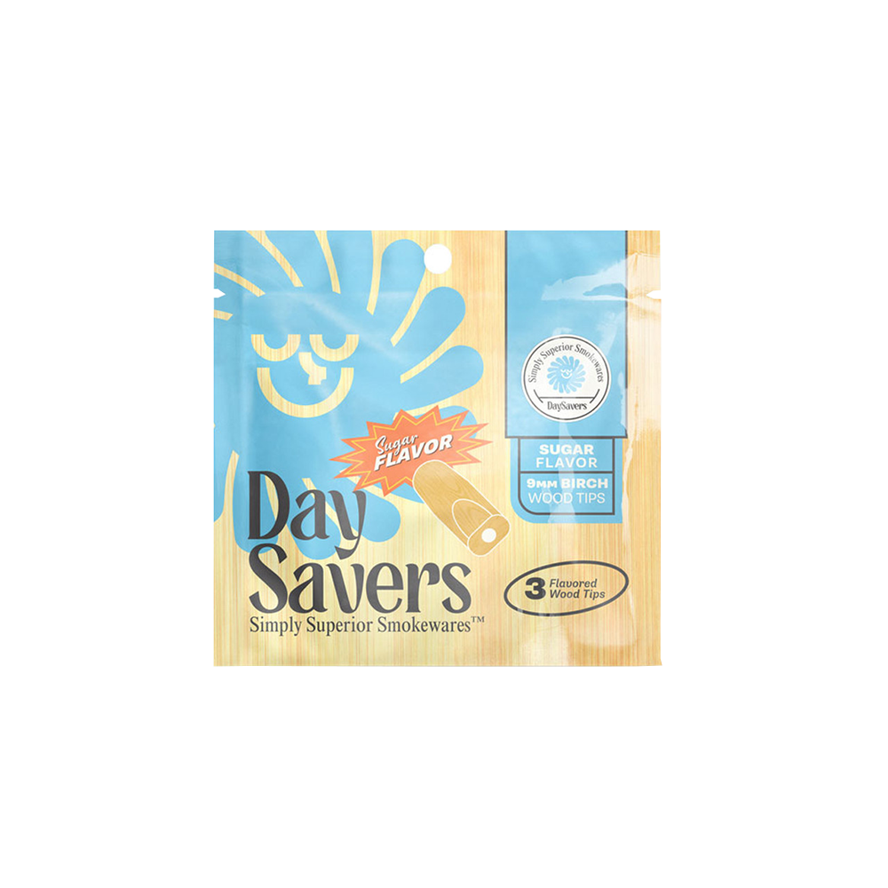 DaySavers 9mm Sugar Flavor Wood Filter Tips [Pack of 3 - Tips Only]