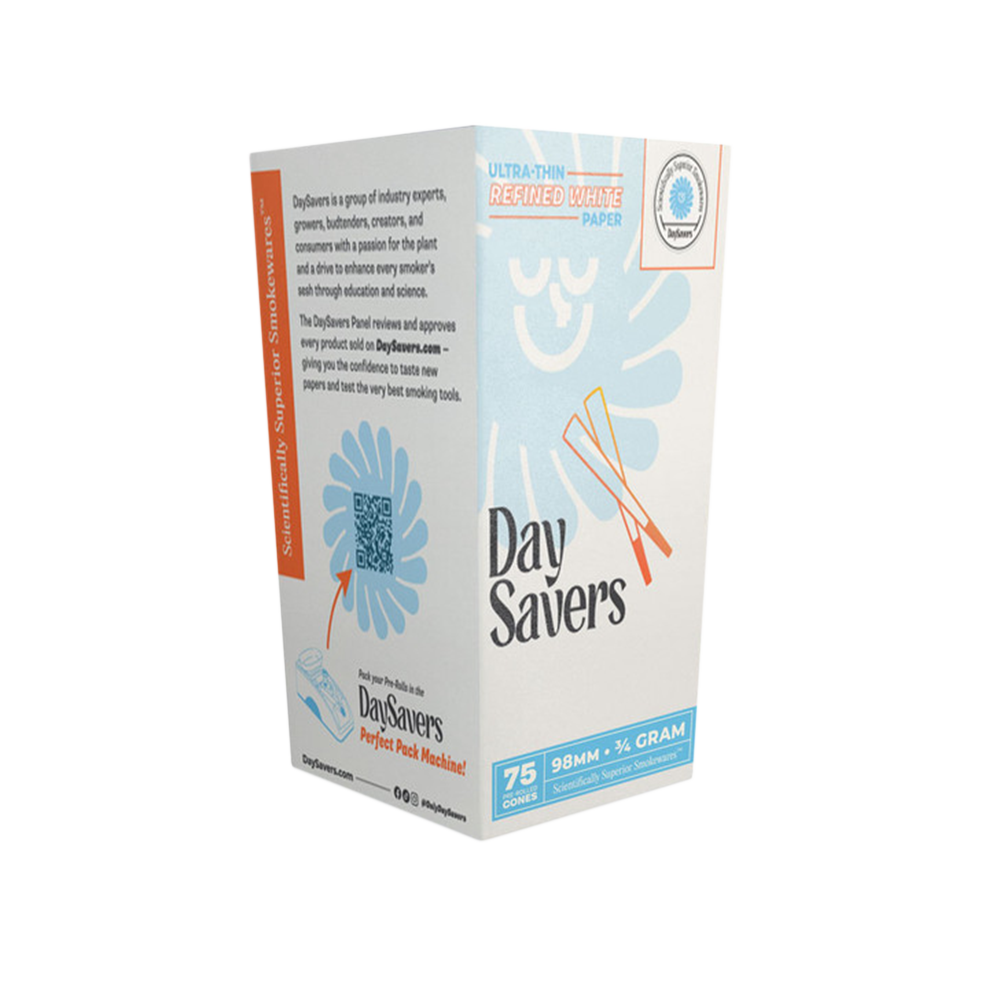 DaySavers Special 98s 3/4 Gram White Pre Rolled Cones [75 Cone Box] - .75g
