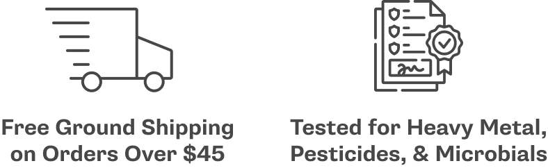 Free U.S. Ground Shipping for Orders Over $45 - Our smokewares are tested for heavy metal, pesticides, and microbials